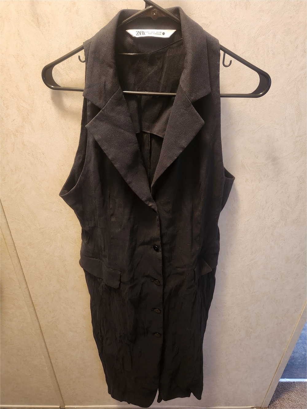 ZARA Black Sleeveless Vest Dress